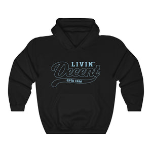 Unisex Hoodie Light Blue Outline Print