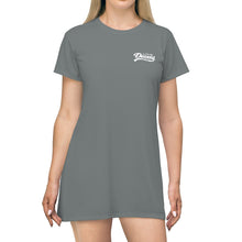 Load image into Gallery viewer, Ladies Dress  Grey w/ white print