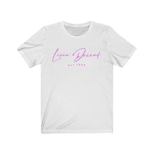 Load image into Gallery viewer, Unisex Jersey Short Sleeve Tee LD signature Hot Pink Print