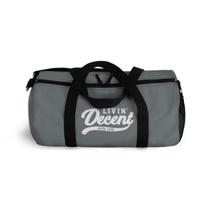 Duffel Bag Grey w/ White Print