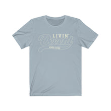 Load image into Gallery viewer, Unisex Jersey Short Sleeve Cream Outline Print