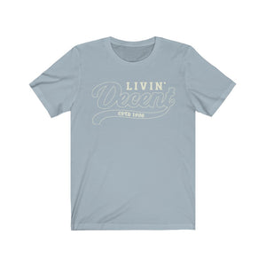 Unisex Jersey Short Sleeve Cream Outline Print