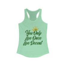 Load image into Gallery viewer, Women&#39;s YOLO Tank w/ green print