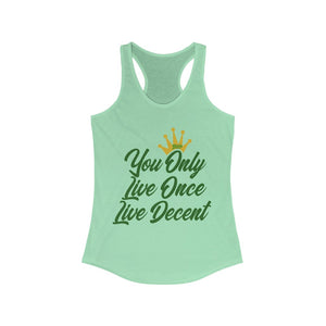 Women's YOLO Tank w/ green print