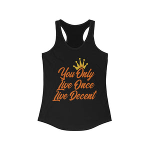 Women's YOLO Tank w/ orange print