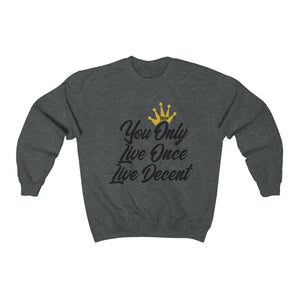 Unisex Crewneck Sweatshirt YOLO w/Black Print