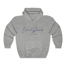 Load image into Gallery viewer, Unisex Hoodie LD signature Navy Print