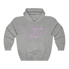 Load image into Gallery viewer, Unisex Hoodie Pink Outline Print