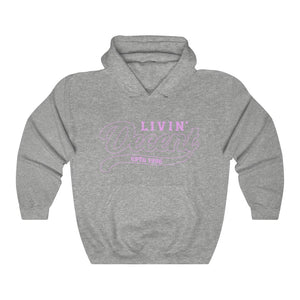 Unisex Hoodie Pink Outline Print