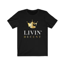 Load image into Gallery viewer, Unisex Jersey Short Sleeve Tee Circle Crown White/Gold print