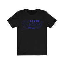 Load image into Gallery viewer, Unisex Jersey Short Sleeve Royal Outline Print