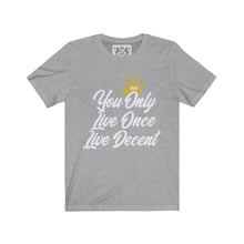 Load image into Gallery viewer, Unisex Jersey Short Sleeve YOLO w/white print