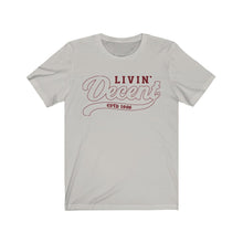 Load image into Gallery viewer, Unisex Jersey Short Sleeve Maroon Outline Print