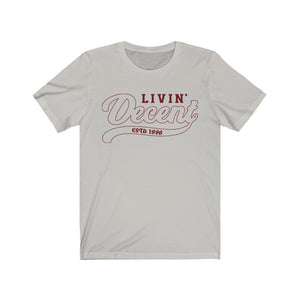 Unisex Jersey Short Sleeve Maroon Outline Print