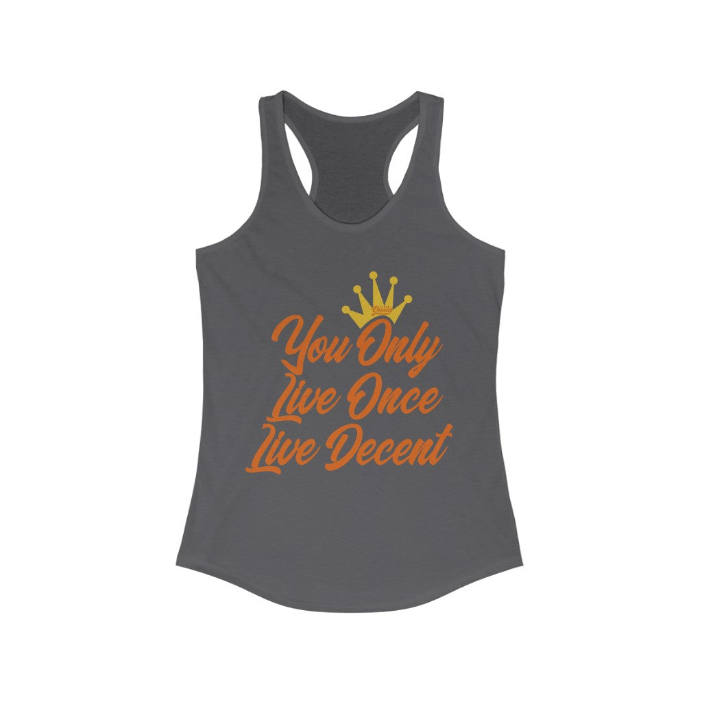 Women's YOLO Tank w/ orange print