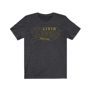 Unisex Jersey Short Sleeve Gold Outline Print