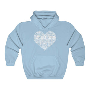 Unisex Hoodie Love Livin' w/white Print