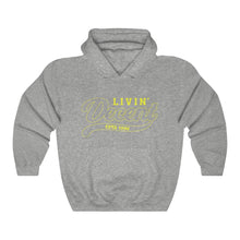 Load image into Gallery viewer, Unisex Hoodie Yellow Outline Print