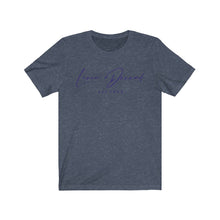 Load image into Gallery viewer, Unisex Jersey Short Sleeve Tee LD signature Navy Print