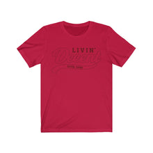 Load image into Gallery viewer, Unisex Jersey Short Sleeve Maroon Outline Print