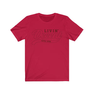 Unisex Jersey Short Sleeve Maroon Outline Print