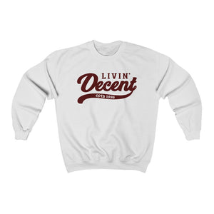 Unisex Crewneck Sweatshirt w/Maroon Print