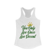 Load image into Gallery viewer, Women&#39;s YOLO Tank w/ green print