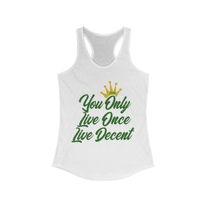 Women's YOLO Tank w/ green print