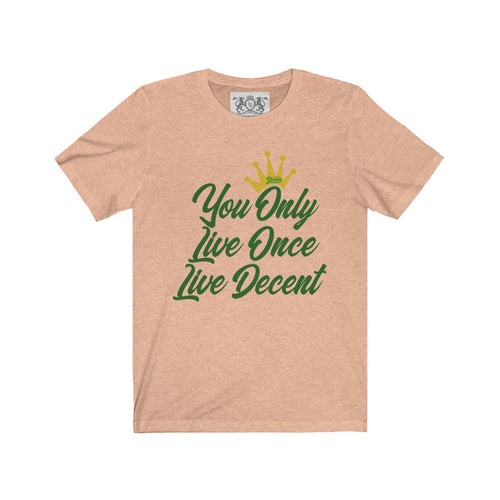 Unisex Jersey Short Sleeve YOLO w/green print