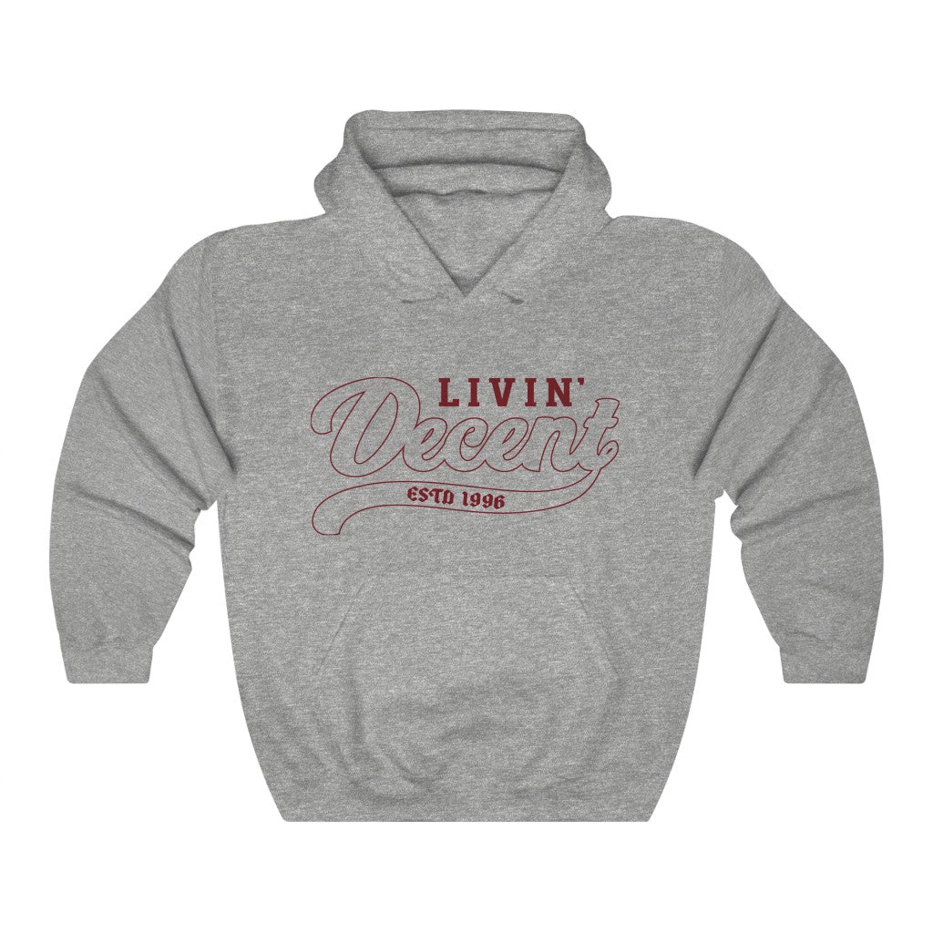 Unisex Hoodie Maroon Outline Print