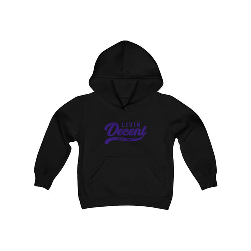 Youth Hoodie Purple Print