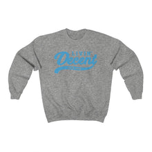 Load image into Gallery viewer, Unisex Crewneck Sweatshirt w/Light Blue Print