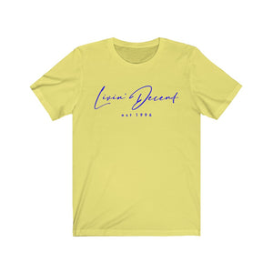Unisex Jersey Short Sleeve Tee LD signature Royal Print
