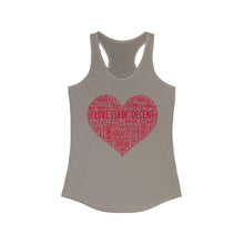 Load image into Gallery viewer, Women&#39;s Love Livin&#39; Tank w/ red print