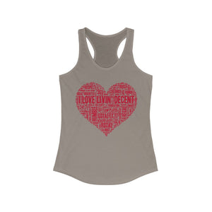 Women's Love Livin' Tank w/ red print