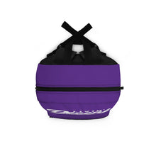 Load image into Gallery viewer, Backpack Purple w/ White print