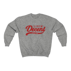 Unisex Crewneck Sweatshirt w/Red Print