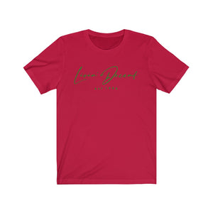 Unisex Jersey Short Sleeve Tee LD signature Kelly Green Print
