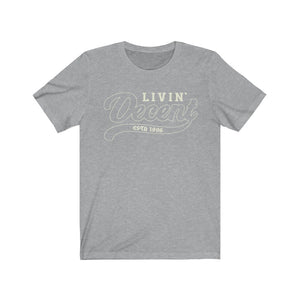 Unisex Jersey Short Sleeve Cream Outline Print