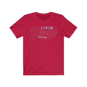 Unisex Jersey Short Sleeve Light Blue Outline Print