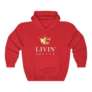 Unisex Hoodie Circle Crown White/Gold print