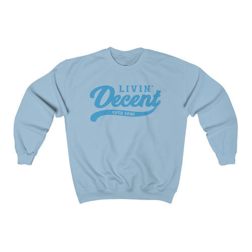 Unisex Crewneck Sweatshirt w/Light Blue Print