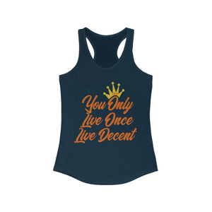 Women's YOLO Tank w/ orange print