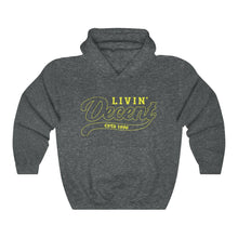 Load image into Gallery viewer, Unisex Hoodie Yellow Outline Print