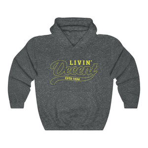 Unisex Hoodie Yellow Outline Print