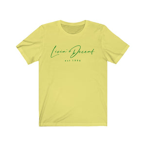 Unisex Jersey Short Sleeve Tee LD signature Kelly Green Print