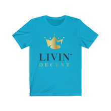 Load image into Gallery viewer, Unisex Jersey Short Sleeve Tee Circle Crown Black/Gold print