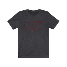 Load image into Gallery viewer, Unisex Jersey Short Sleeve Maroon Outline Print