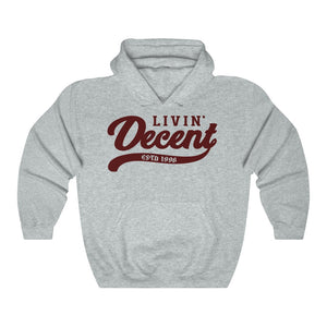 Unisex Hoodie Burgundy Print