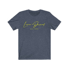 Load image into Gallery viewer, Unisex Jersey Short Sleeve Tee LD signature Yellow Print